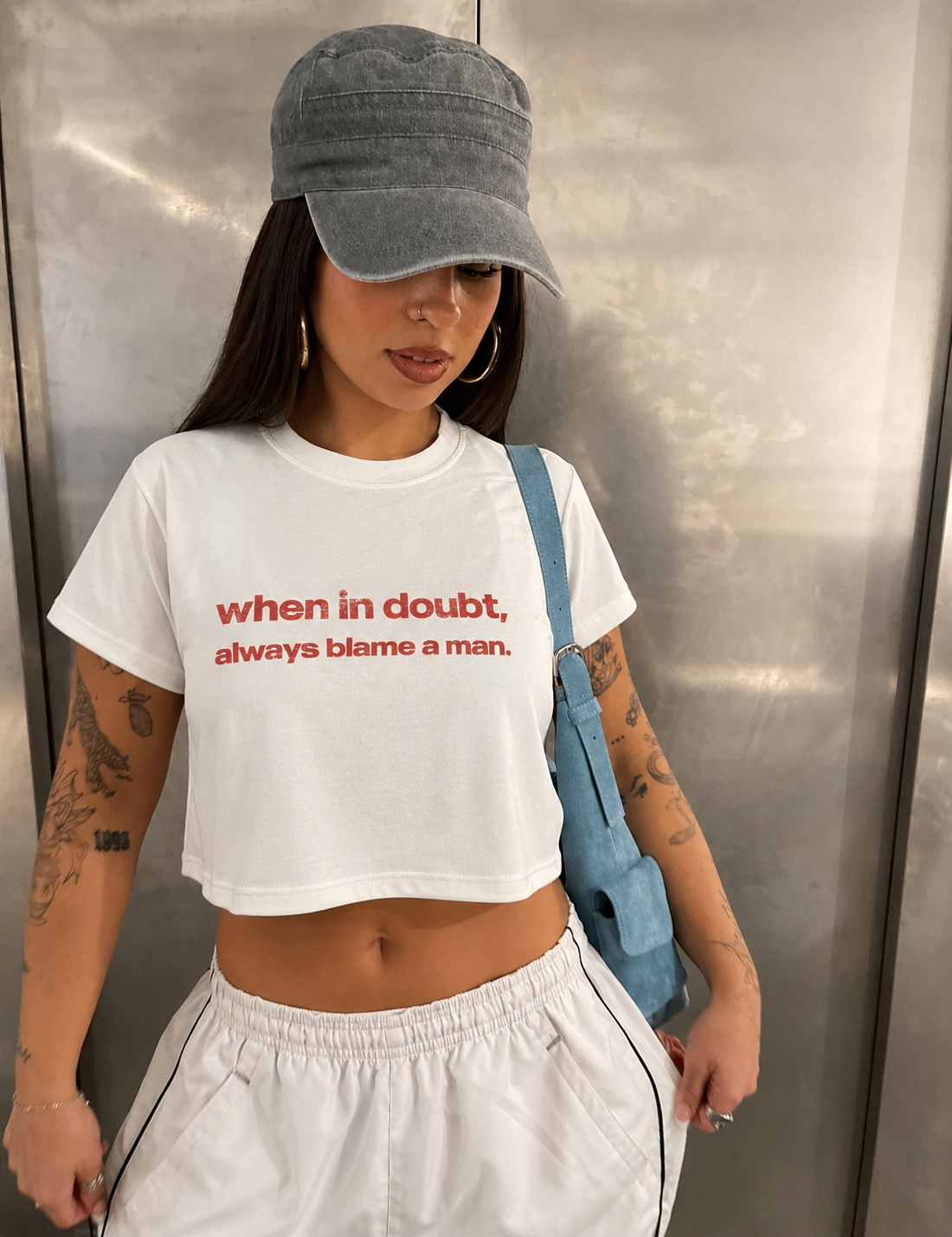 Blame A Man Crop Top